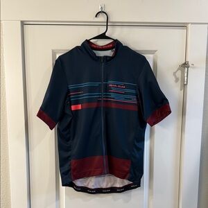 Pearl Izumi Blue and Red Short Sleeve Cycling Jersey